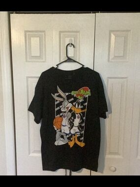 Space Jam Looney Tunes Black Graphic Tee